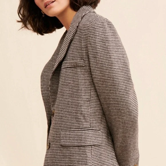 Astr the Label Pauline Houndstooth BlazerSize Large